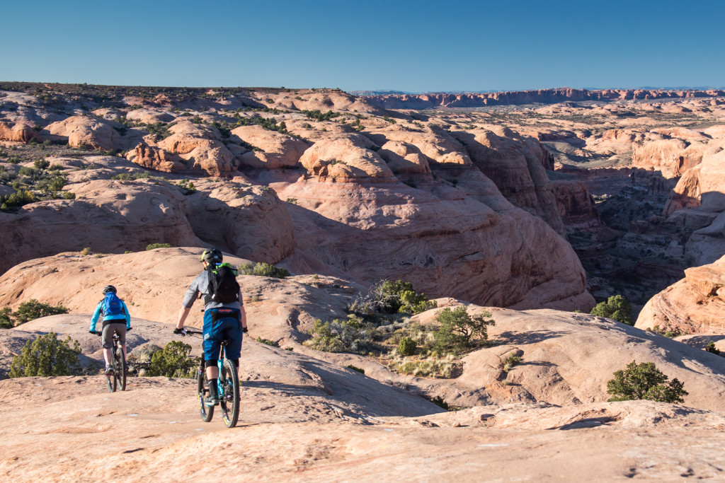 moab mountain biking slickrock trail chasing epic