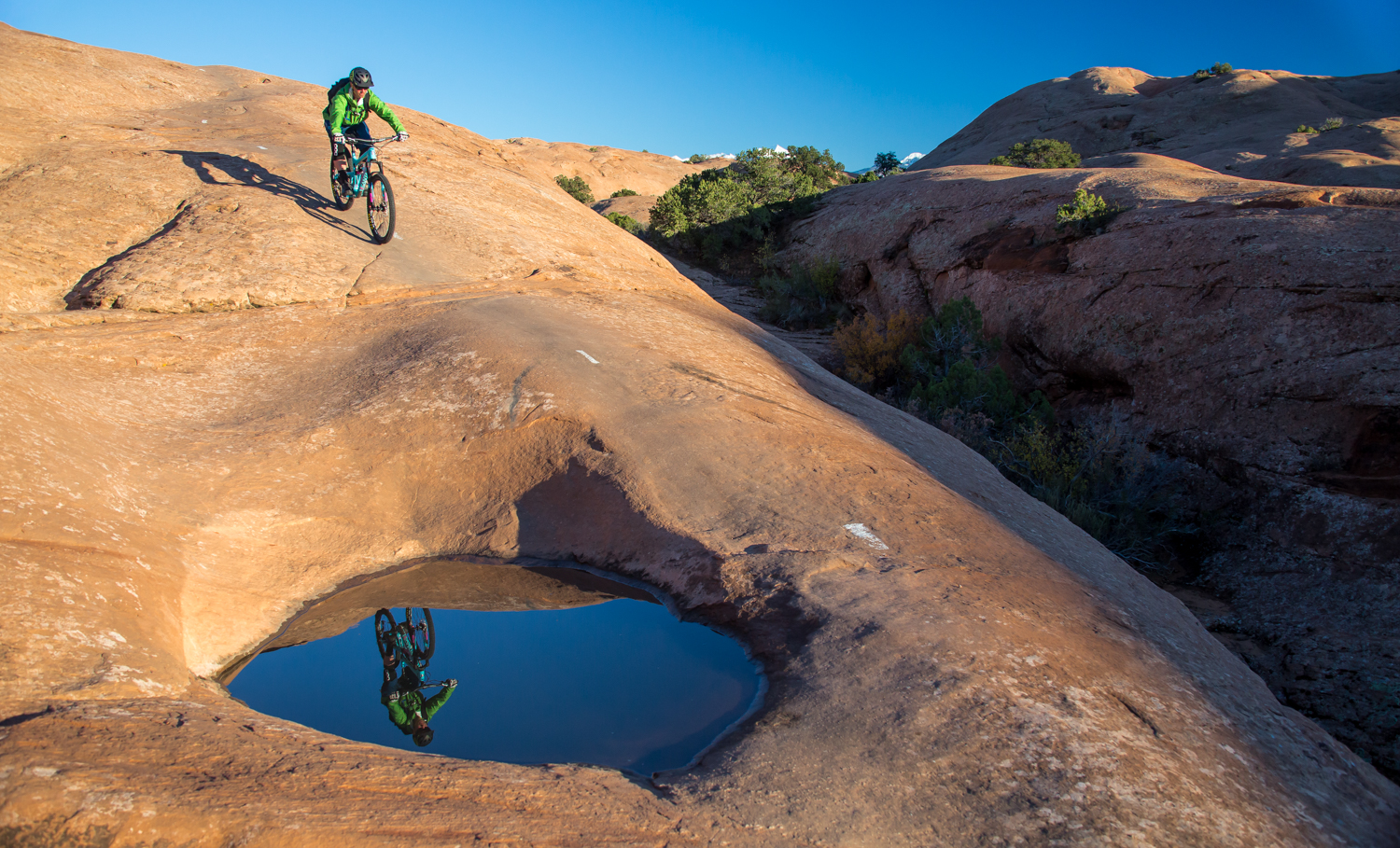 clipart mountain biker chased